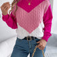 Contrast Round Neck Long Sleeve Sweater