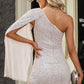 Sequin One Shoulder Mini Dress