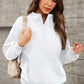 Quarter Zip Dropped Shoulder Sweatshirt