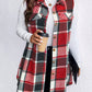 Honey Plus Size Pocketed Plaid Button Up Vest Coat