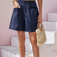 Full Size Pocketed Elastic Waist Shorts