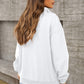 Quarter Zip Dropped Shoulder Sweatshirt