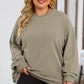 Plus Size Round Neck Dropped Shoulder Sweatshirt