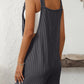 Mandy Texture Adjustable Strap Overalls with Pockets