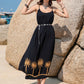 Embroidered Scoop Neck Midi Cami Dress