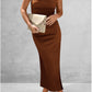 Amanda Full Size Slit Tube Midi Dress