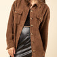 Button Up Long Sleeve Corduroy Jacket