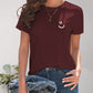 Smile Graphic Round Neck Short Sleeve T-Shirt