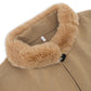 Fuzzy Trim Long Sleeve Poncho