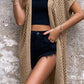 Openwork Open Front Short Sleeve Cardigan