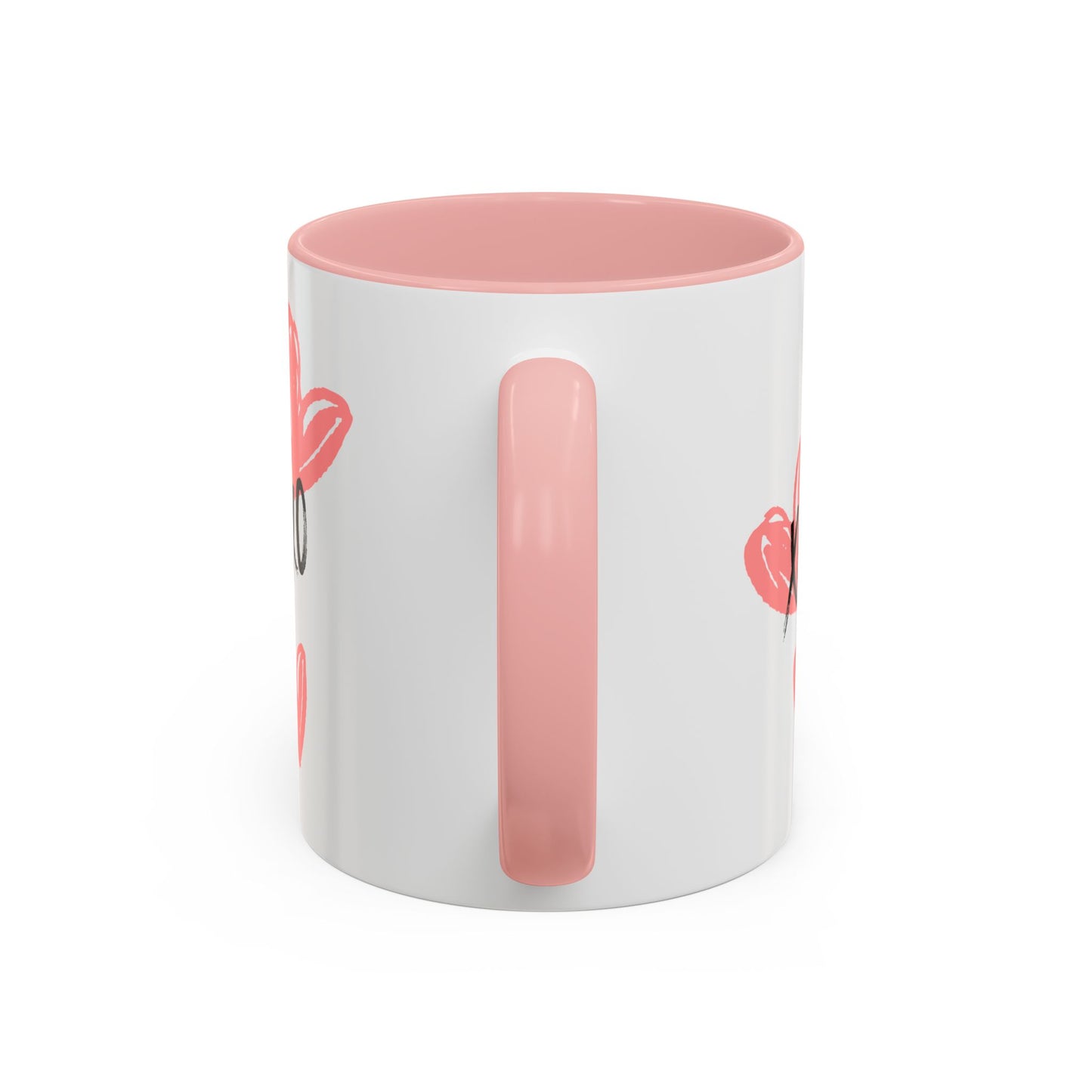 Heart XOXO Accent Coffee Mug (11, 15oz) | Made to Order