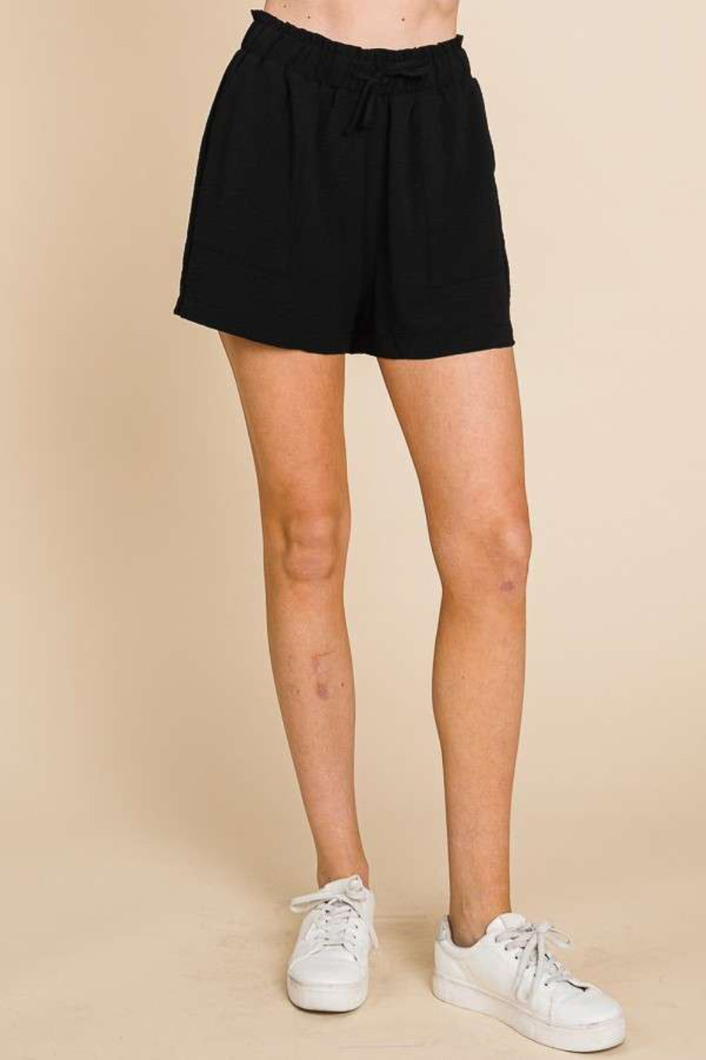 Culture Code High Waist Paper bag Shorts *