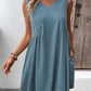 Ivy Lane Ruched V-Neck Sleeveless Mini Dress