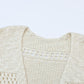 Openwork Open Front Long Sleeve Cardigan