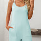 Mandy Scoop Neck Spaghetti Strap Romper with Pockets