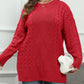 Plus Size Round Neck Long Sleeve Sweater