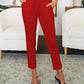 Pocketed High Waist Skinny Pants