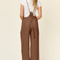 Double Take Full Size Texture Sleeveless Wide Leg Overall