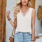Full Size Heathered Notched Wide Strap Tank
