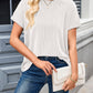 Lovelet Round Neck Short Sleeve Rib T-Shirt