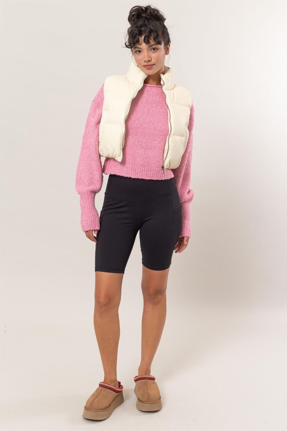 HYFVE Pocketed Solid Vest Coat *