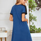 Contrast Stitching Contrast Short Sleeve Dress