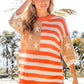 BiBi American Flag Round Neck Knit Top - Brand BiBi