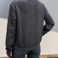 Decorative Button Long Sleeve Sweatshirt