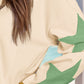 Star Contrast Round Neck Long Sleeve Sweatshirt