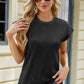 Round Neck Cap Sleeve T-Shirt