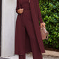Drawstring Tank, Long Sleeve Cover Up and Pants Set