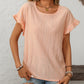 Mandy Eyelet Round Neck Short Sleeve Top