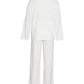 Collared Neck Long Sleeve Top and Drawstring Pants Set