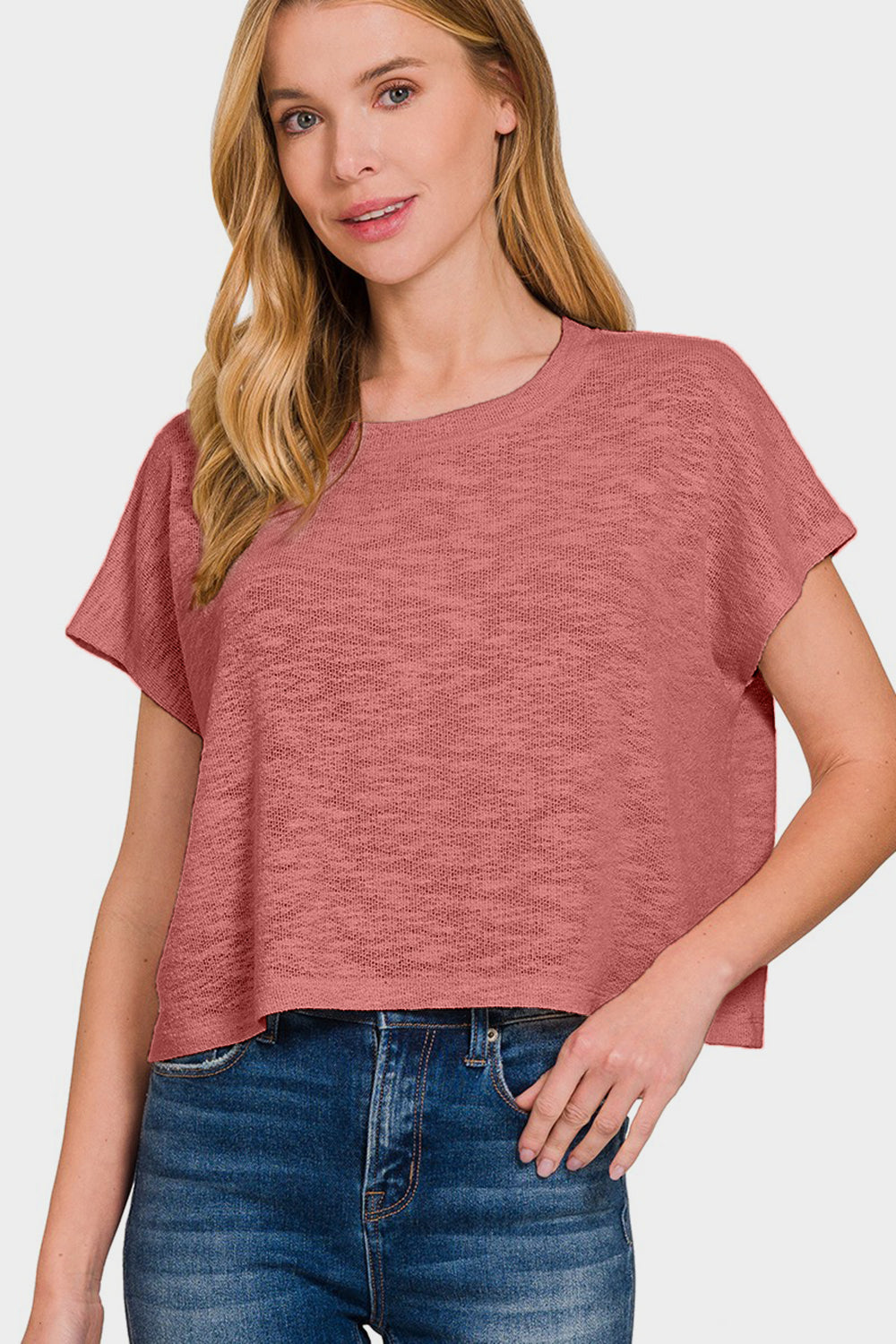 Zenana Round Neck Short Sleeve T-Shirt *