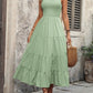 FULL SIZE Smocked Scoop Neck Sleeveless Tank Dress