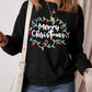 MERRY CHRISTMAS Dropped Shoulder Long Sleeve Sweatshirt