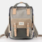 Himawari Contrast Waterproof Nylon Backpack Bag
