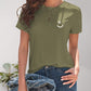 Smile Graphic Round Neck Short Sleeve T-Shirt