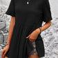 Round Neck Short Sleeve Blouse