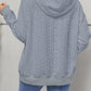 Drawstring Long Sleeve Hoodie with Pockets
