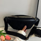 Corduroy Adjustable Strap Crossbody Bag with Pouch