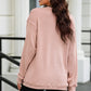 Round Neck Dropped Shoulder Sweatshirt