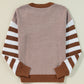 Striped Round Neck Dropped Shoulder Sweater