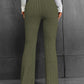 Ribbed High Waist Bootcut Pants