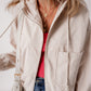 Pocketed Zip Up Long Sleeve Hooded Jacket
