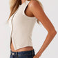 Lovelet Button Up Round Neck Tank