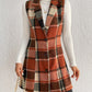 Honey Plaid Button Up Vest Coat