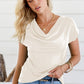 Cowl Neck Short Sleeve T-Shirt