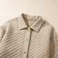Exposed Seam Collared Neck Button Up Shacket