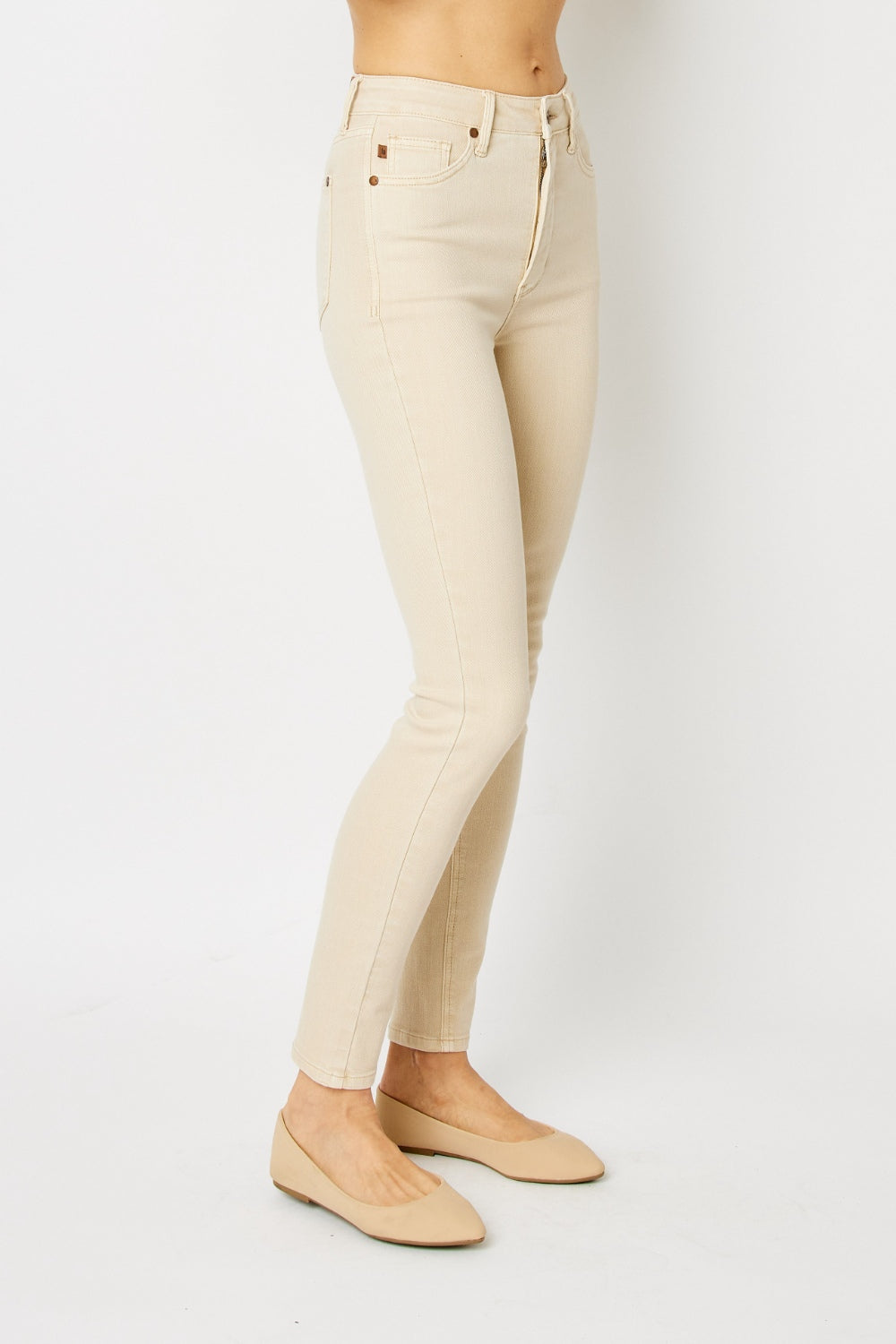 Judy Blue Full Size Garment Dyed Tummy Control Skinny Jeans *